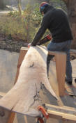 Beech Tree Puppets: Cutting and sanding the stage